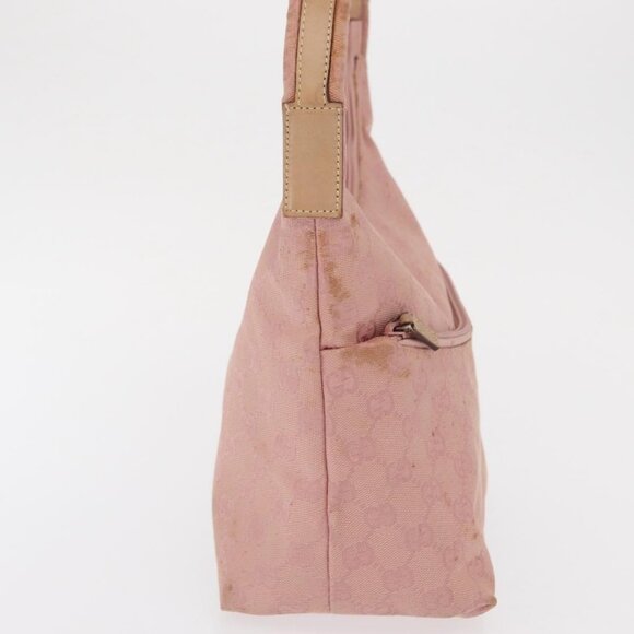 Authentic GUCCI GG Canvas Shoulder Bag Pink Silver 001 3386 - Picture 11 of 16